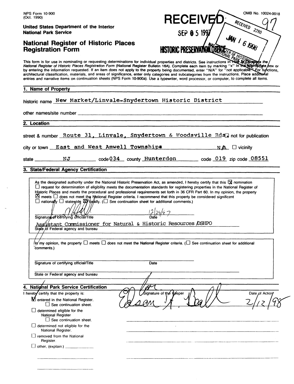 RECEIV United States Department of the Interior National Park Service SE? 6 5 National Register of Historic Places Registration Form Hkiancpbbewl