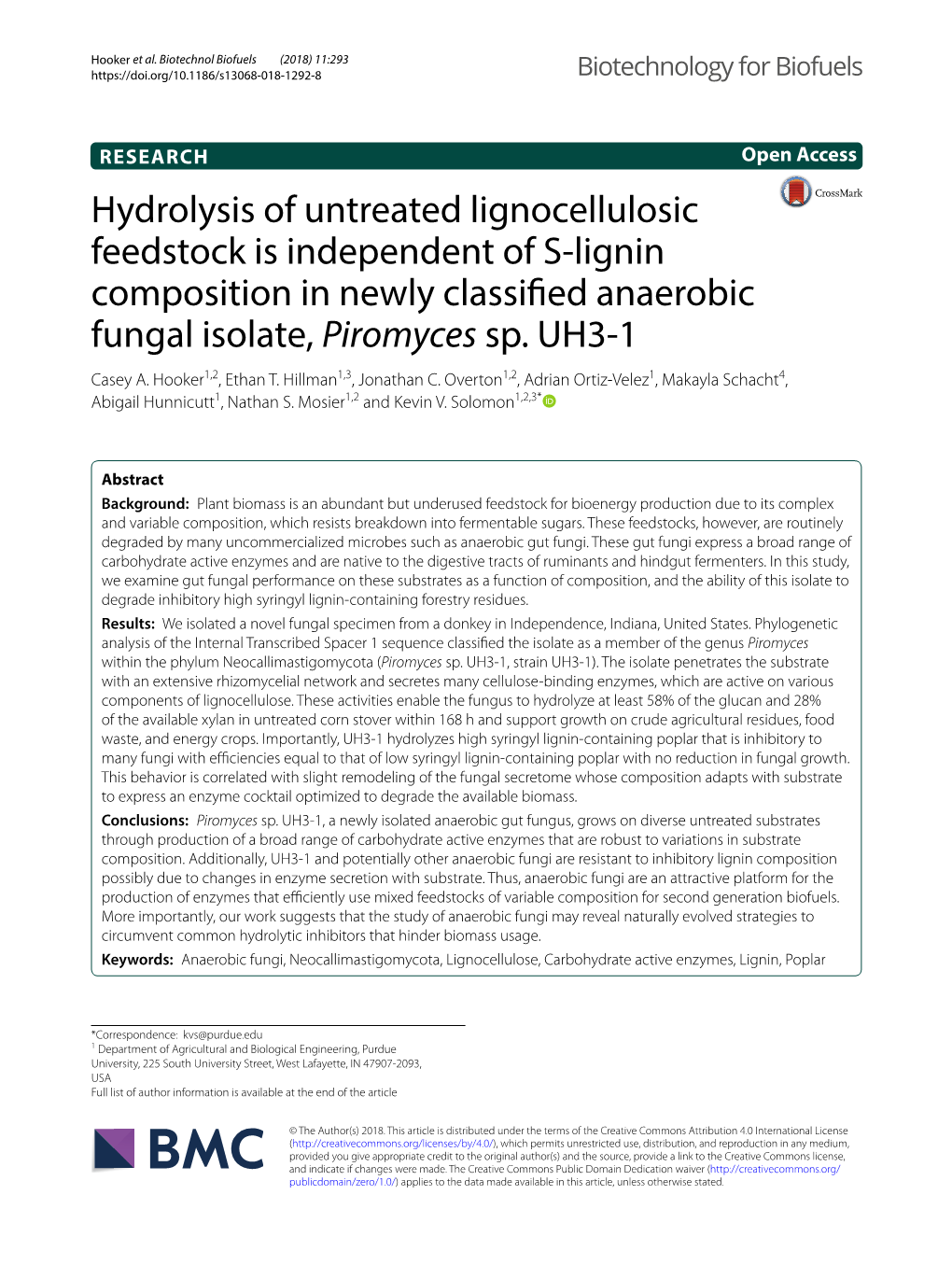 Hydrolysis of Untreated Lignocellulosic Feedstock Is Independent of S-Lignin