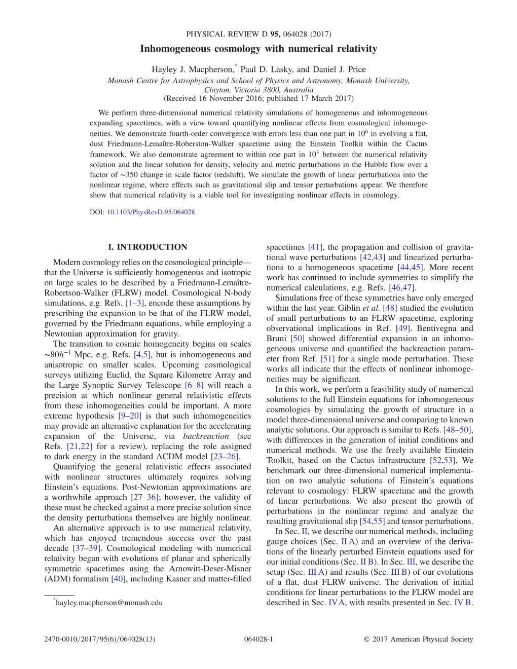 Inhomogeneous Cosmology with Numerical Relativity