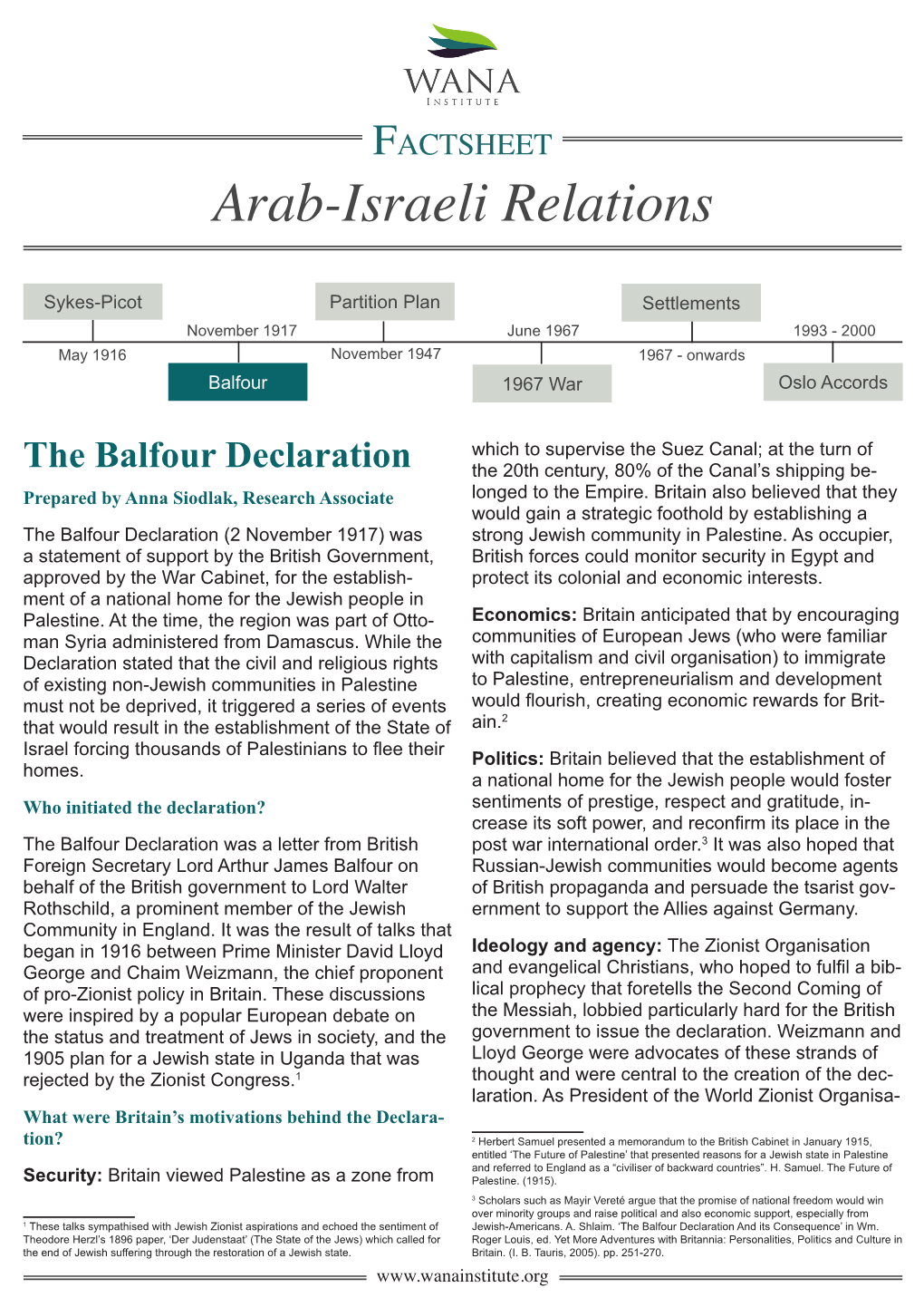 Arab-Israeli Relations