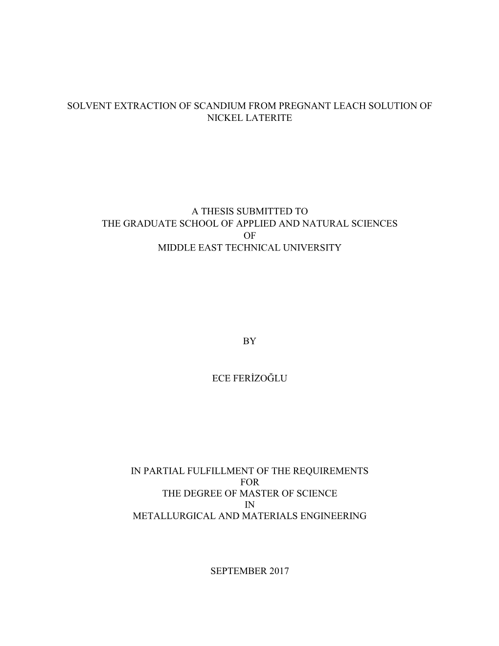 Solvent Extraction of Scandium from Pregnant Leach Solution of Nickel Laterite