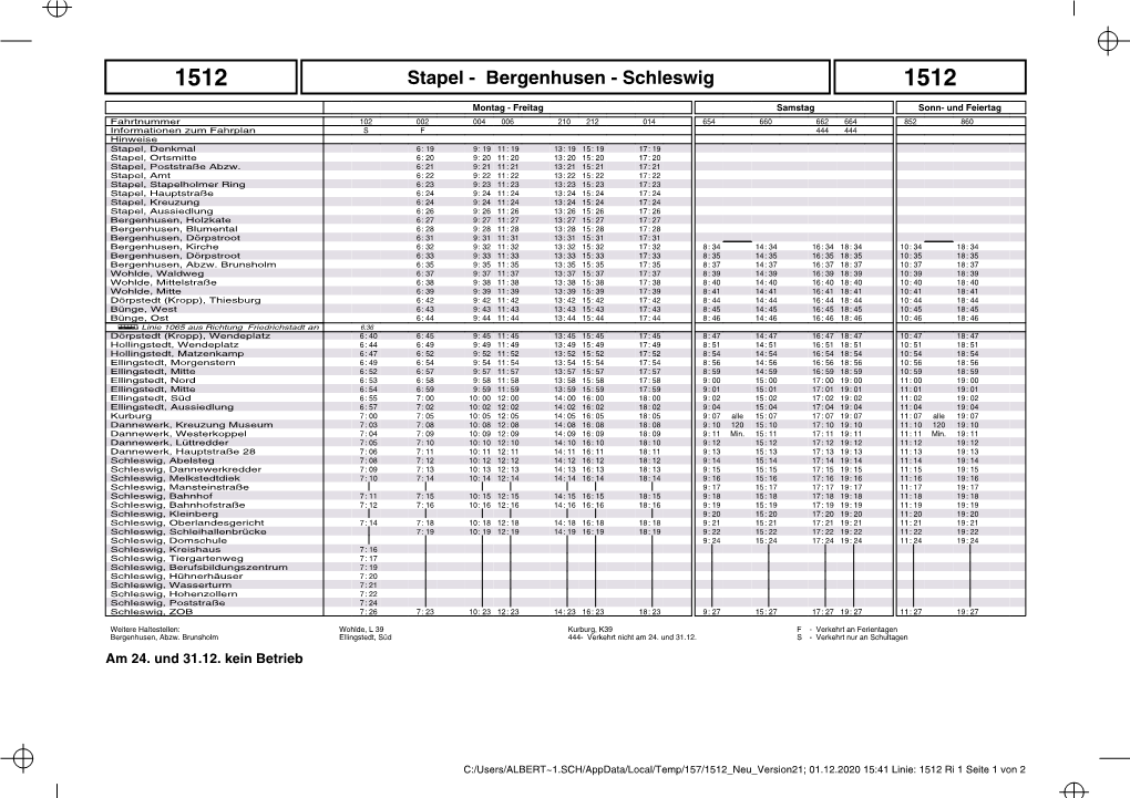 Bergenhusen - Schleswig 1512