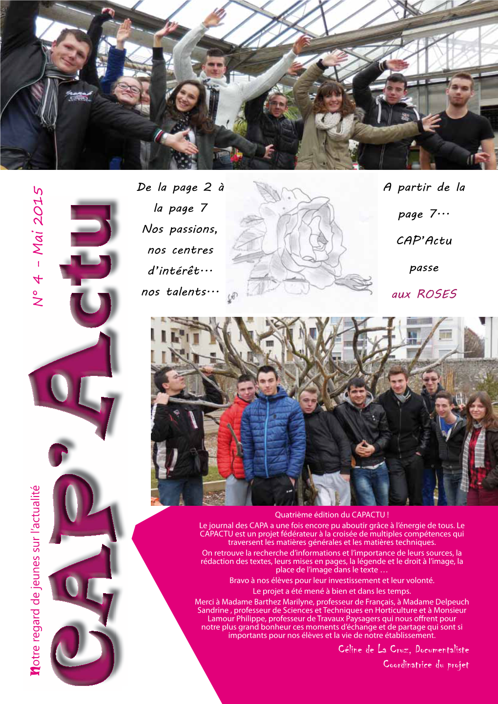 N° 4 - Mai 2015 CAP’ Ctu a De Lapage2à Nos Talents