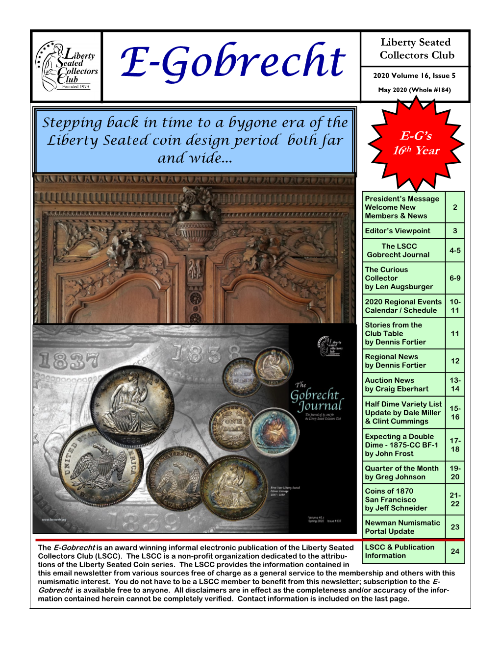 E-Gobrecht 2020 Volume 16, Issue 5 May 2020 (Whole #184)
