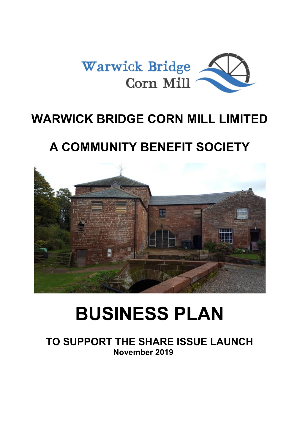 Warwick Bridge Corn Mill Business Plan