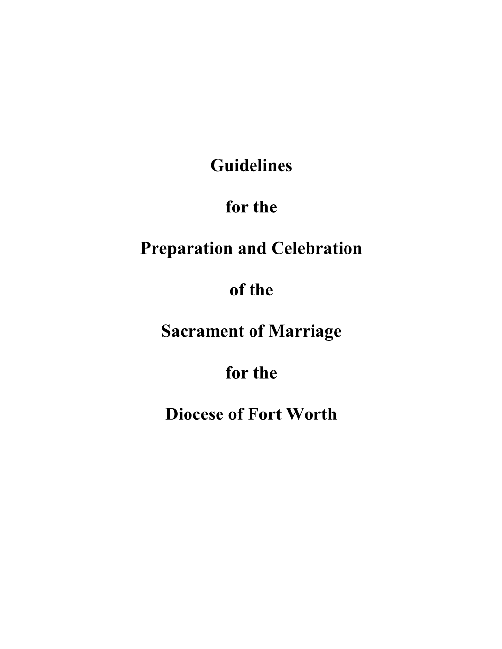 Sacrament of Marriage