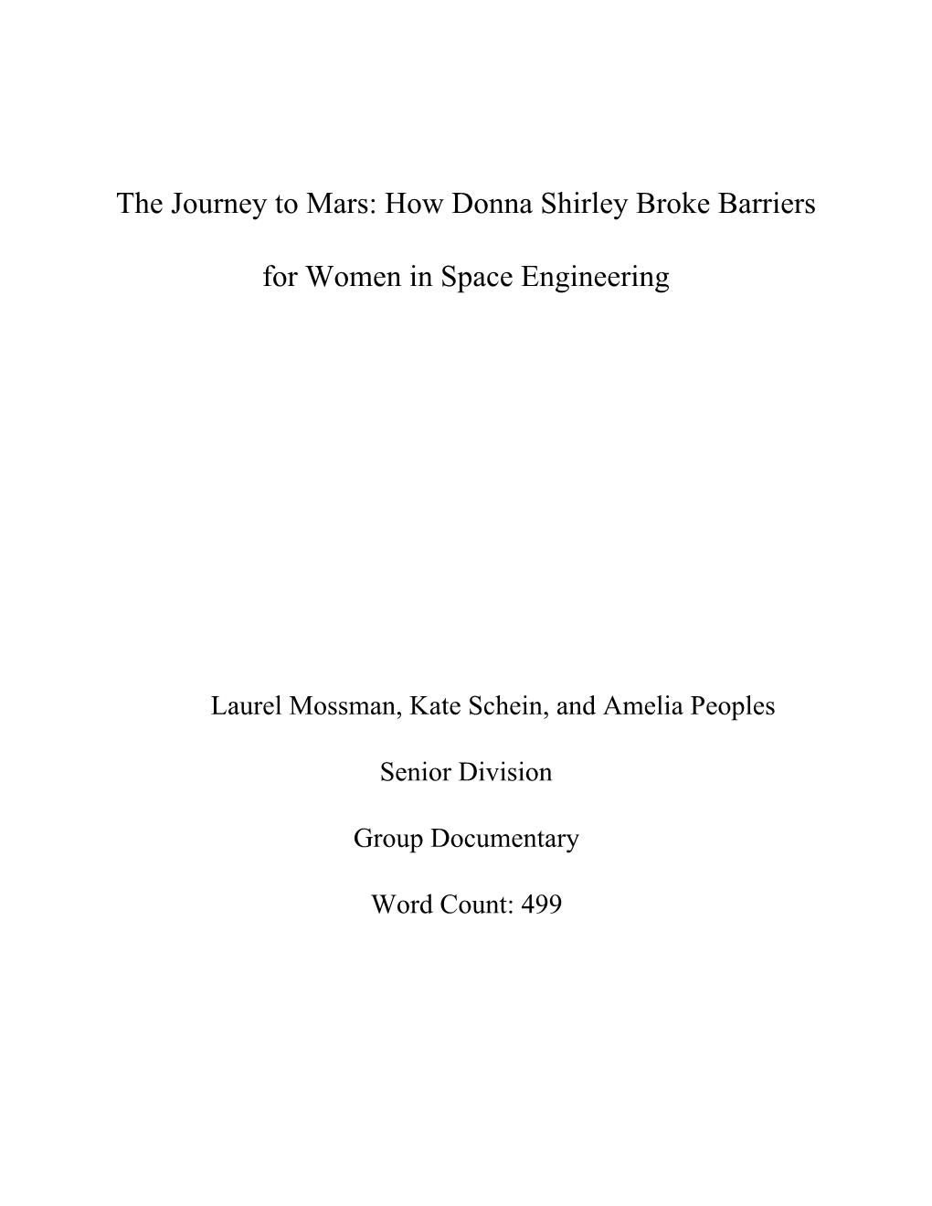 The Journey to Mars: How Donna Shirley Broke Barriers for Women in Space Engineering