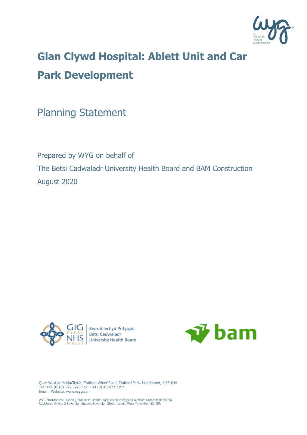 Ablett Unit and Car Park Development Planning Statement