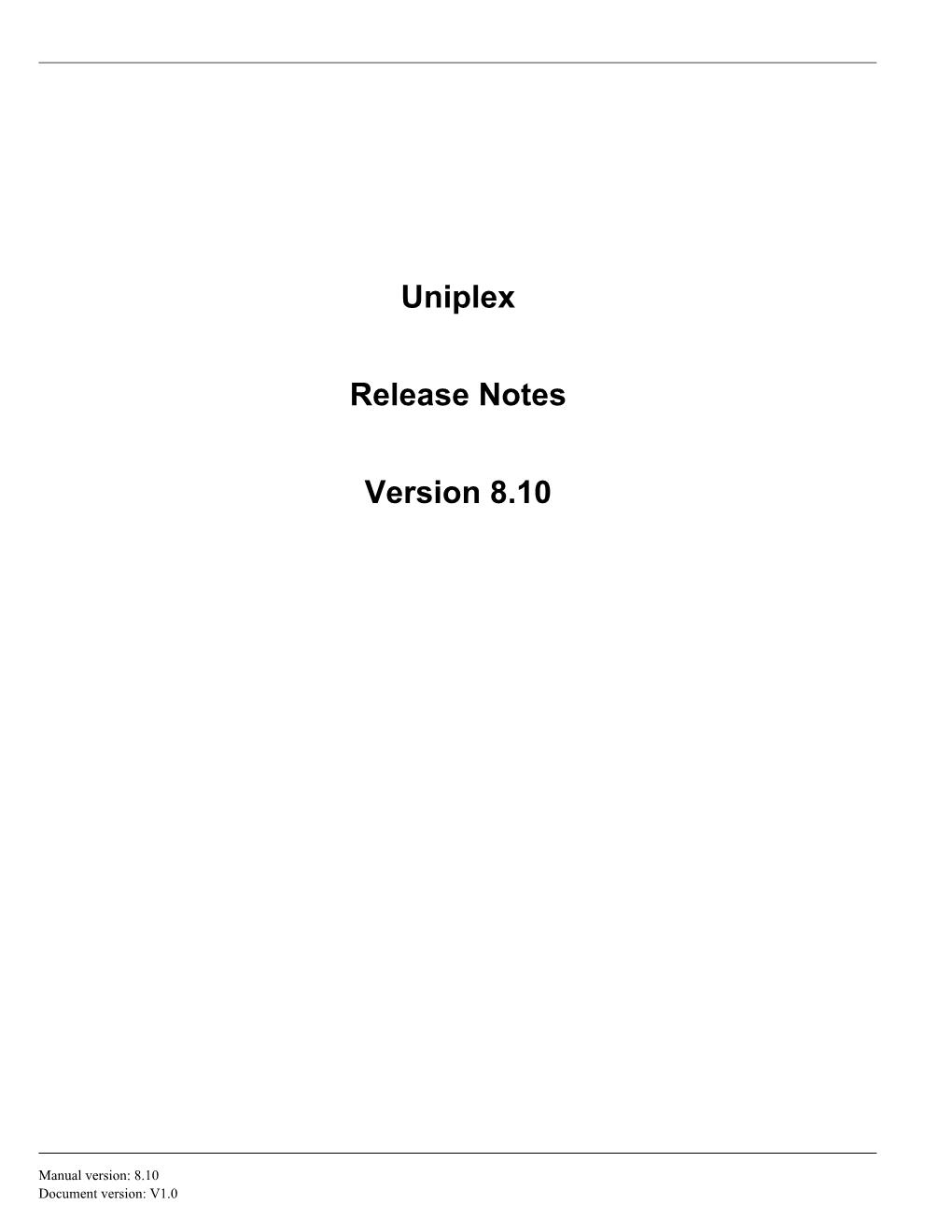 UBS Release Notes Version 8.10