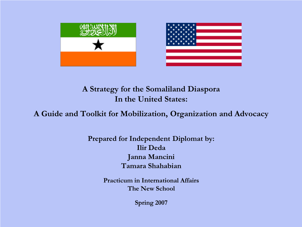The Somaliland Diaspora in the United States