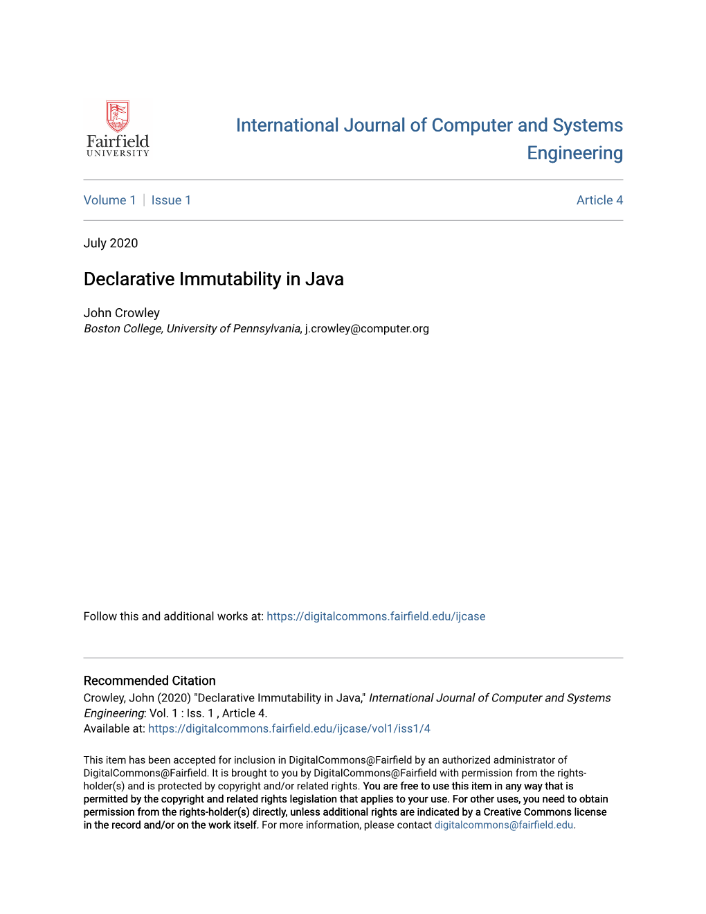 Declarative Immutability in Java