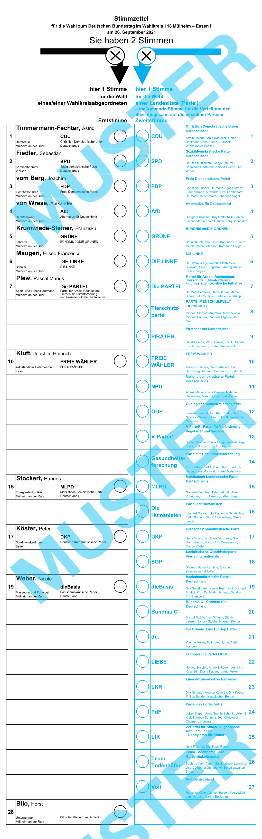 Stimmzettel 118-Muelheim__Essen I