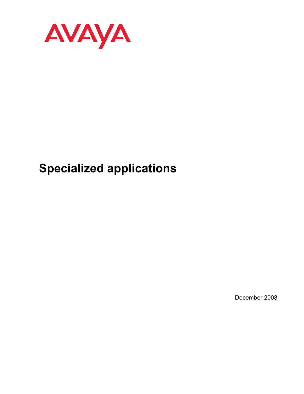 Specialized Applications