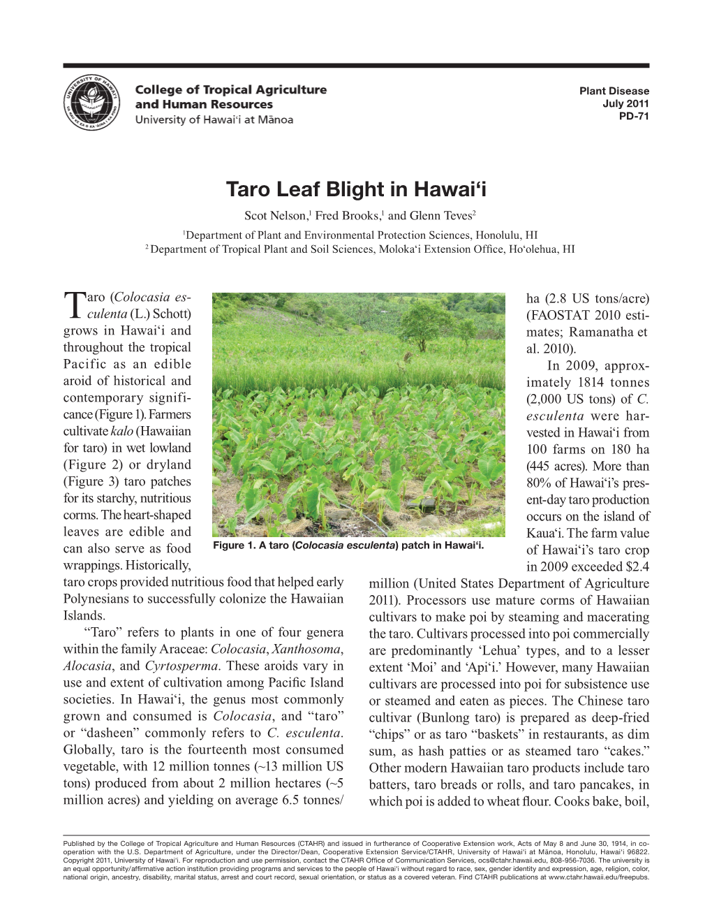 Taro Leaf Blight