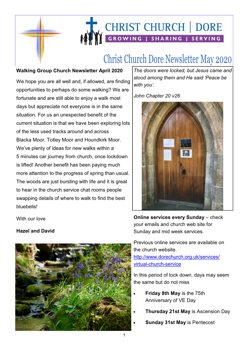 Christ Church Dore Newsletter May 2020