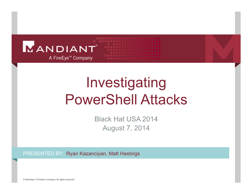 Investigating Powershell Attacks