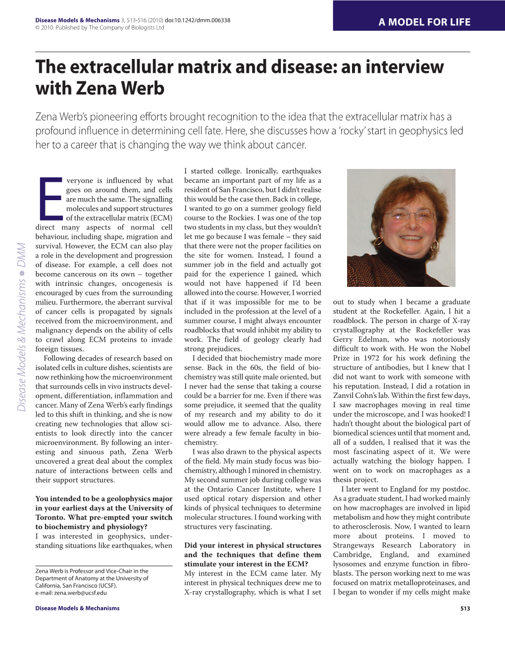 An Interview with Zena Werb