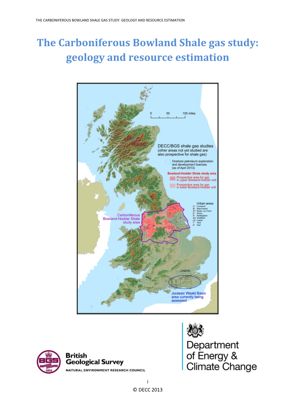 The Carboniferous Bowland Shale Gas Study: Geology and Resource Estimation