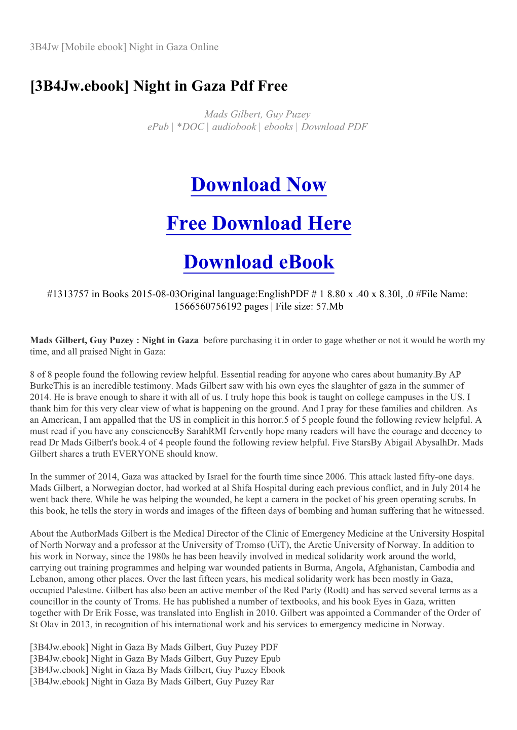 [3B4jw.Ebook] Night in Gaza Pdf Free