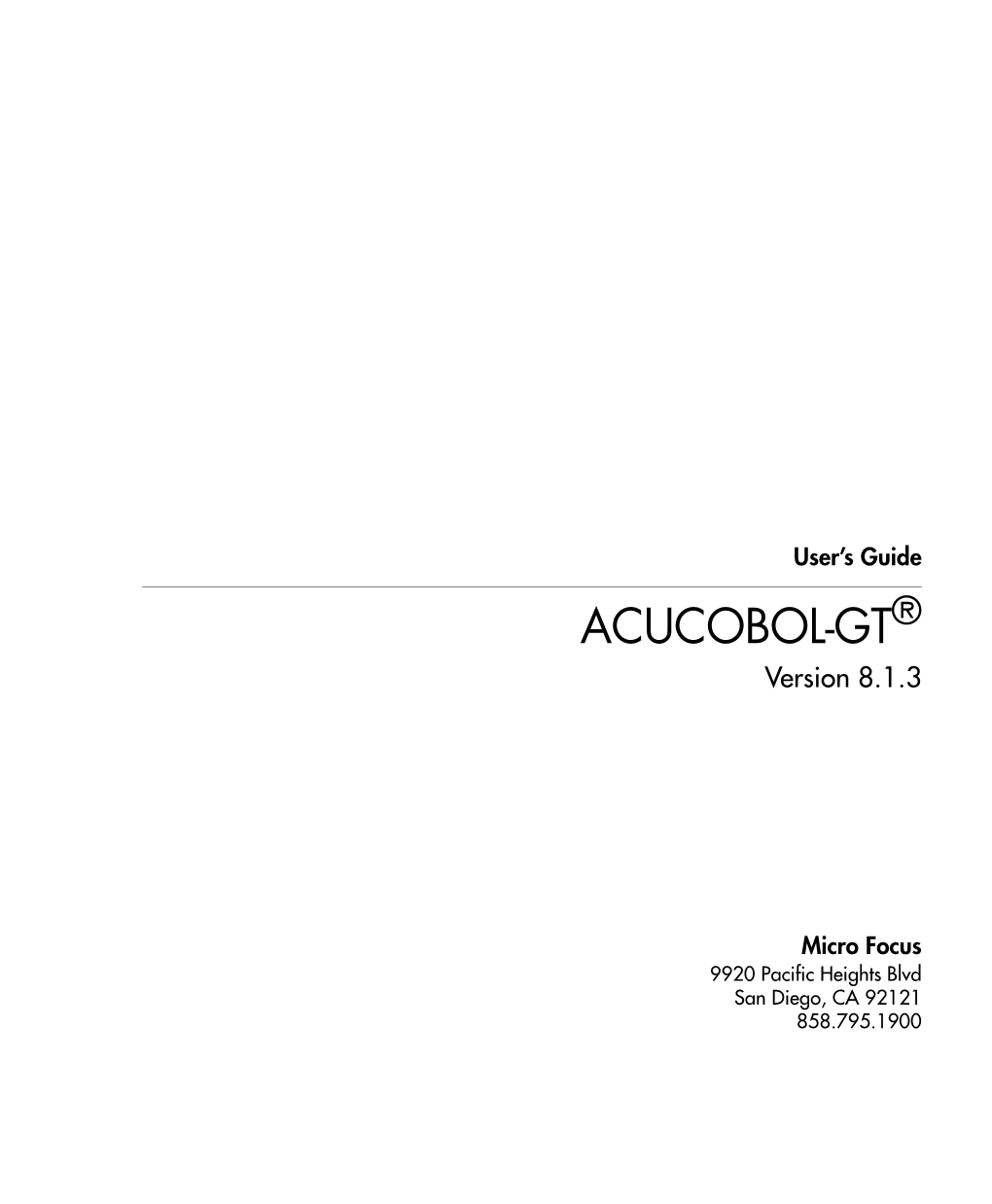 ACUCOBOL-GT® Version 8.1.3