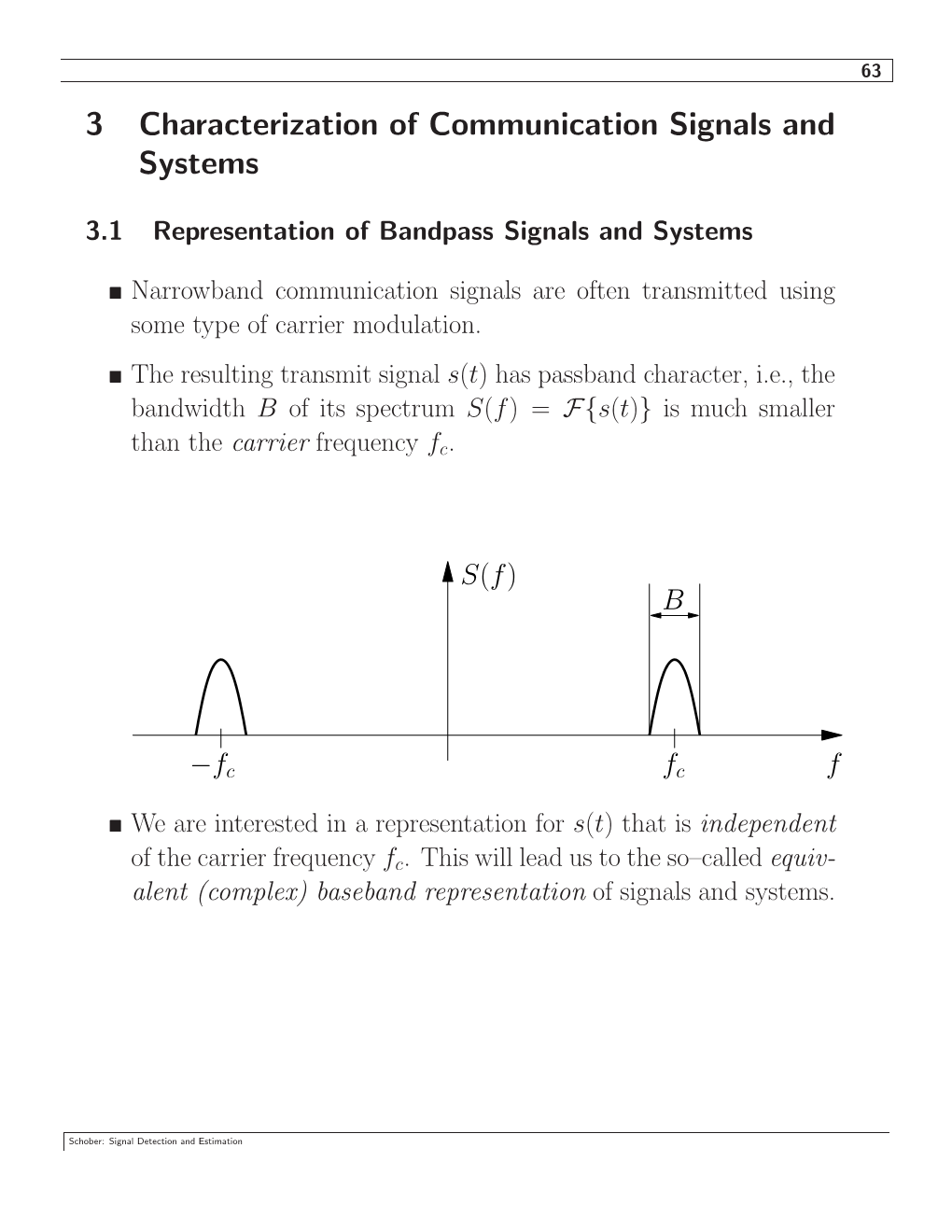 3 Characterization of Communication Signals and Systems