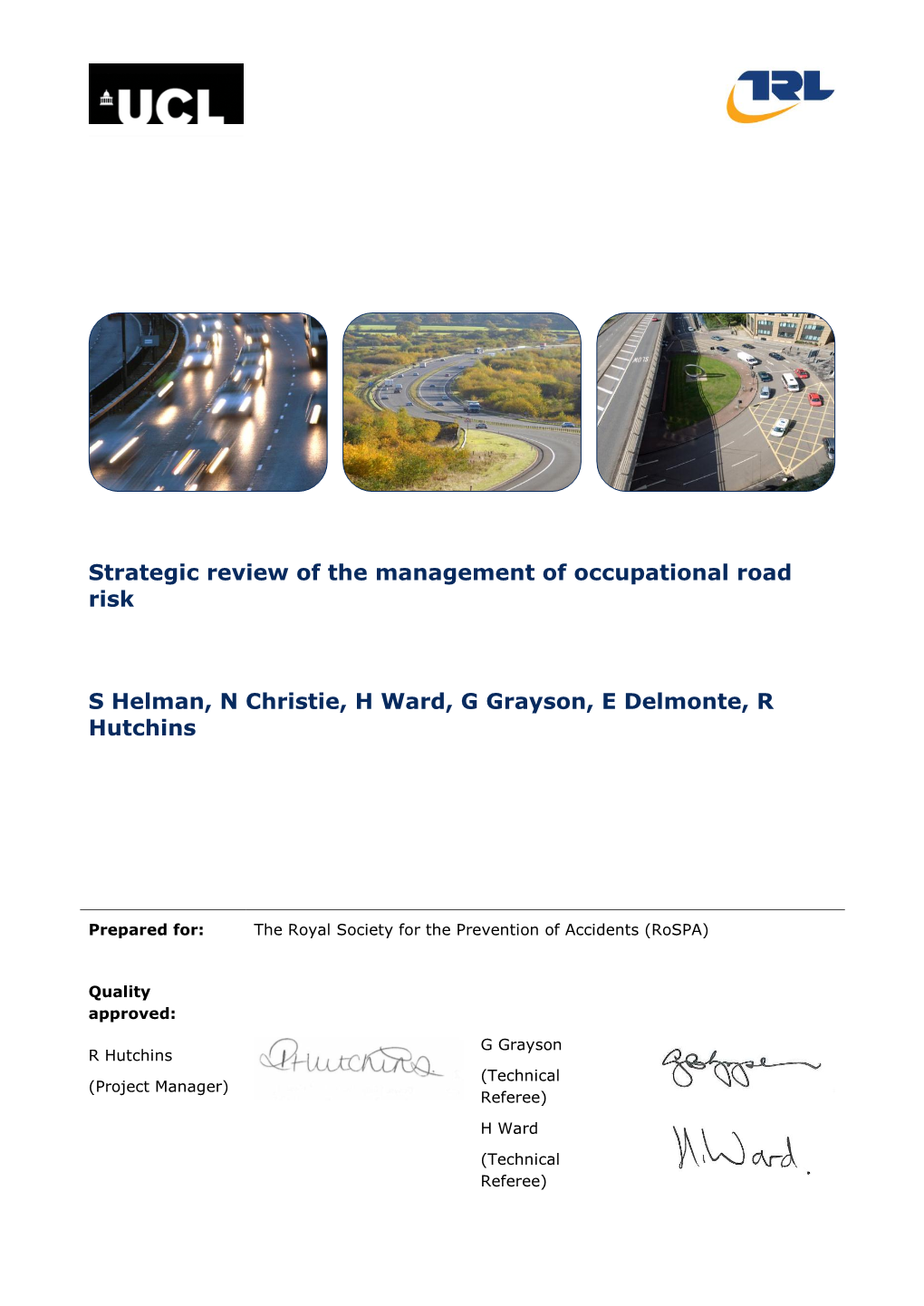 Strategic Review of the Management of Occupational Road Risk