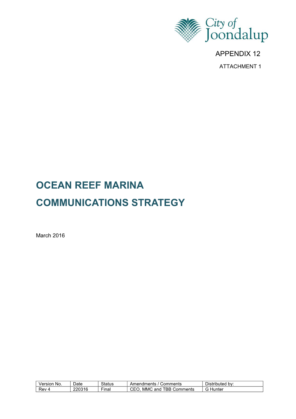 Ocean Reef Marina Communications Strategy