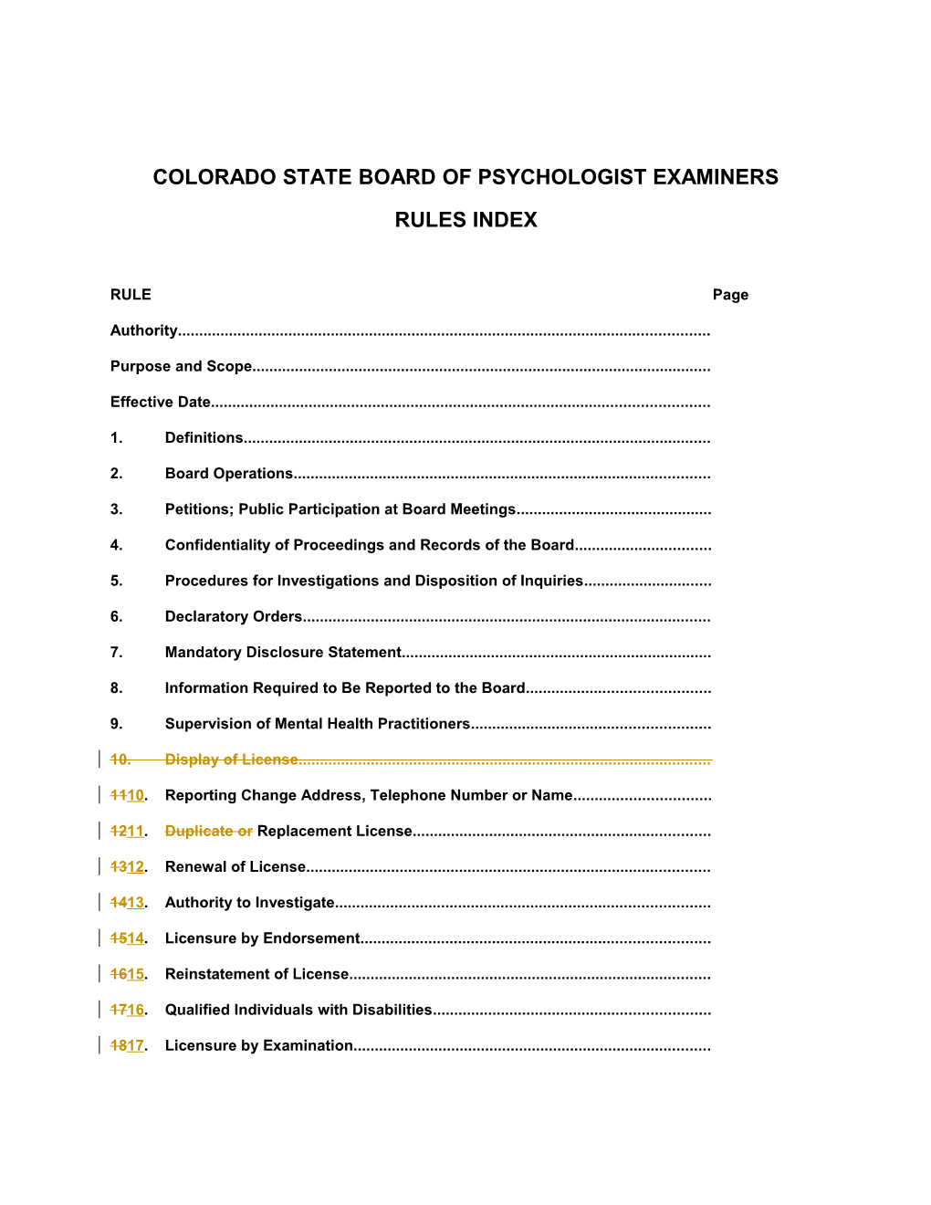 Colorado State Board of Psychologist Examiners