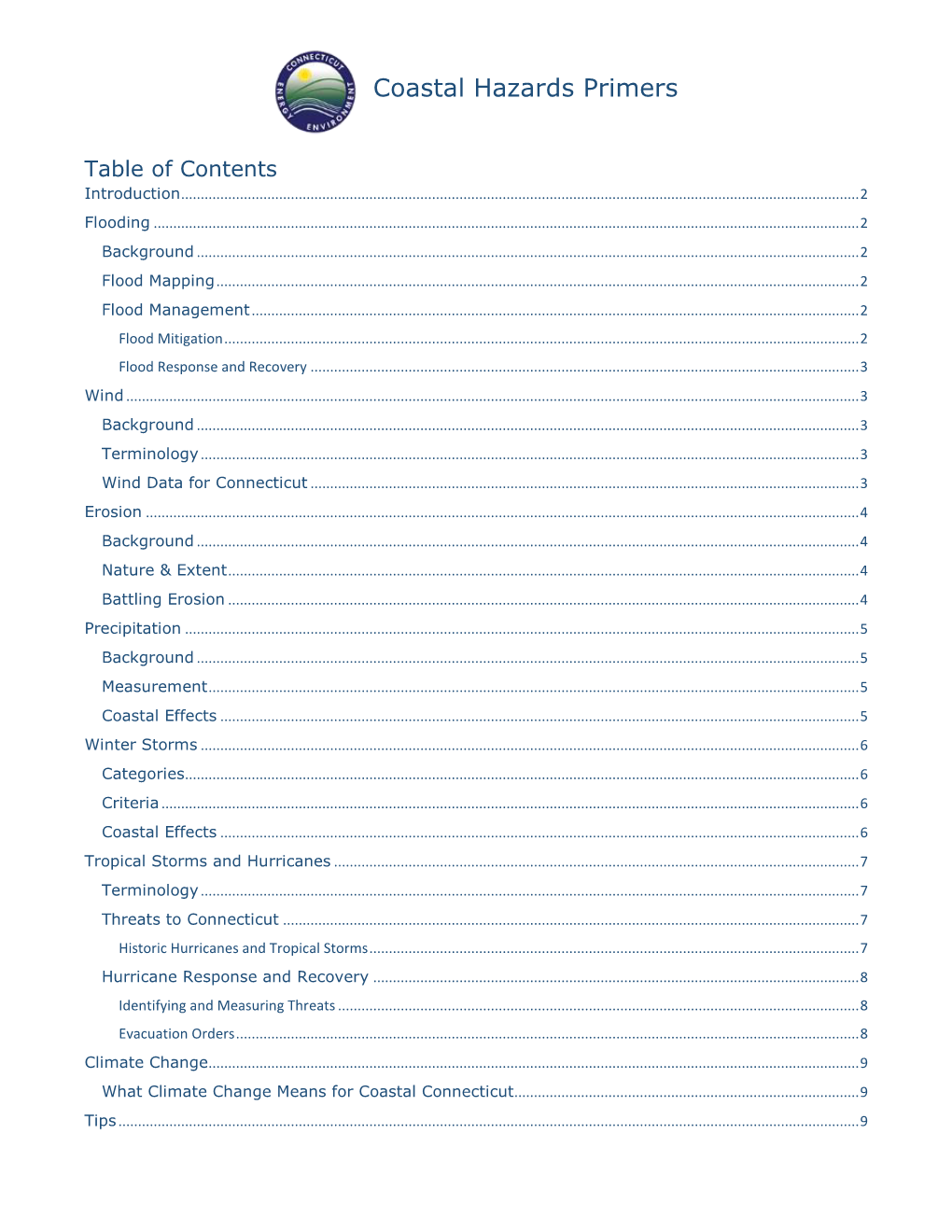 Coastal Hazards Primers