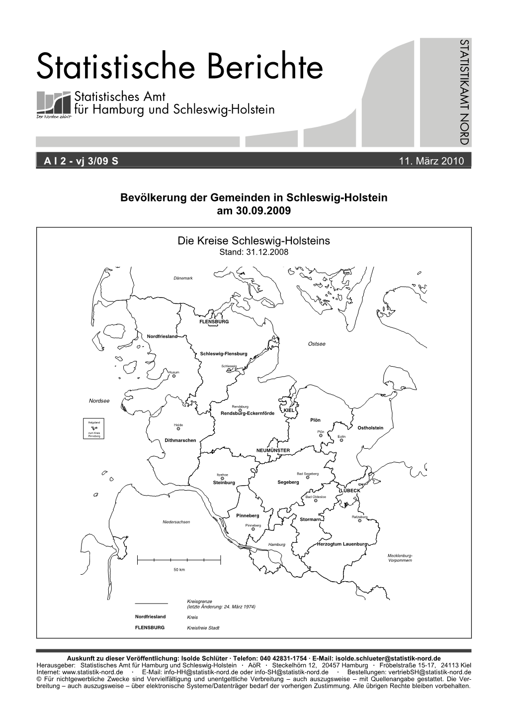 Statistische Berichte Statistisches Amt Für Hamburg Und Schleswig-Holstein