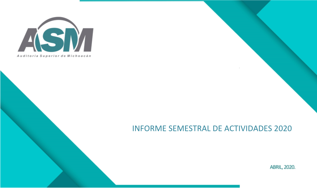 Informe Semestral De Actividades 2020