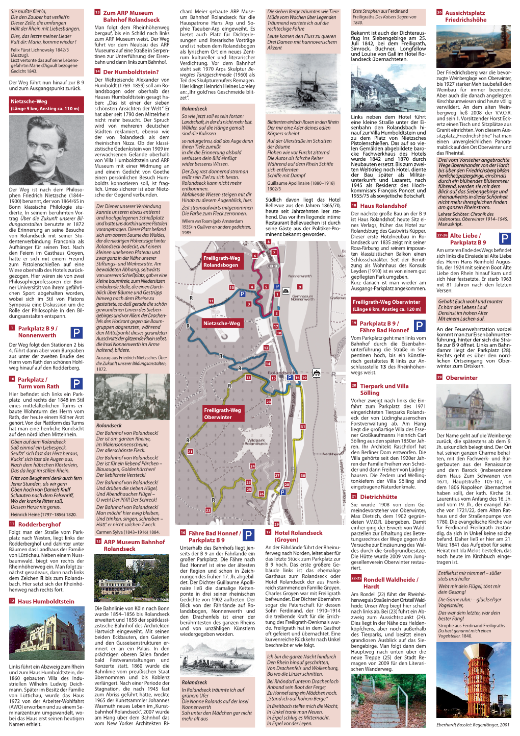 15 ARP Museum Bahnhof Rolandseck 18 Haus Rolandshof 19 Parkplatz B