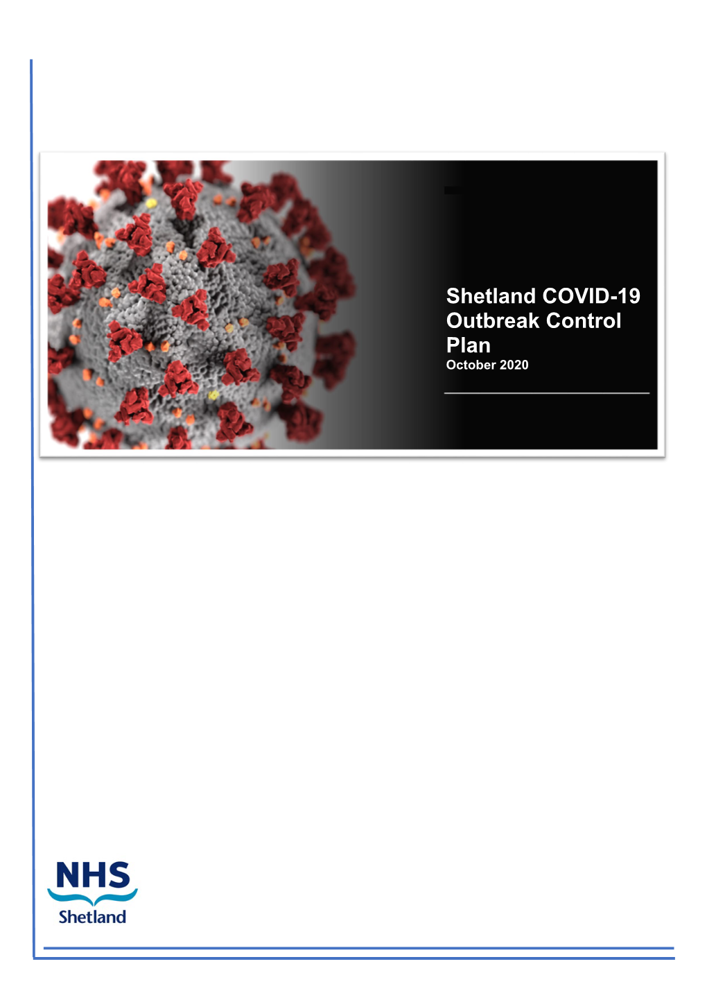 Shetland COVID-19 Outbreak Control Plan