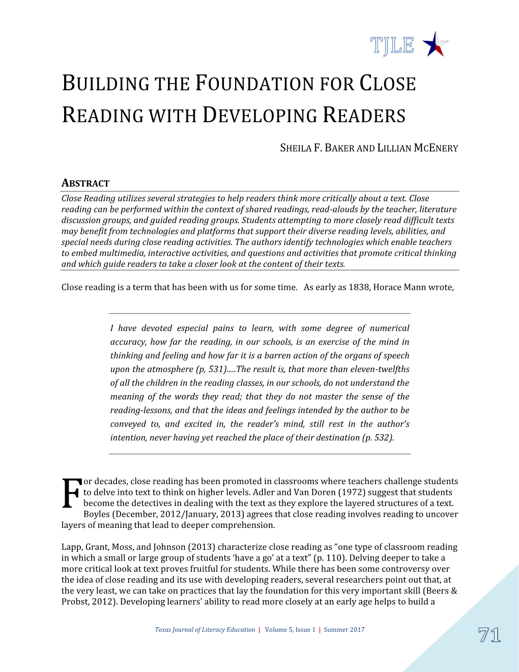 Building the Foundation for Close Reading with Developing Readers