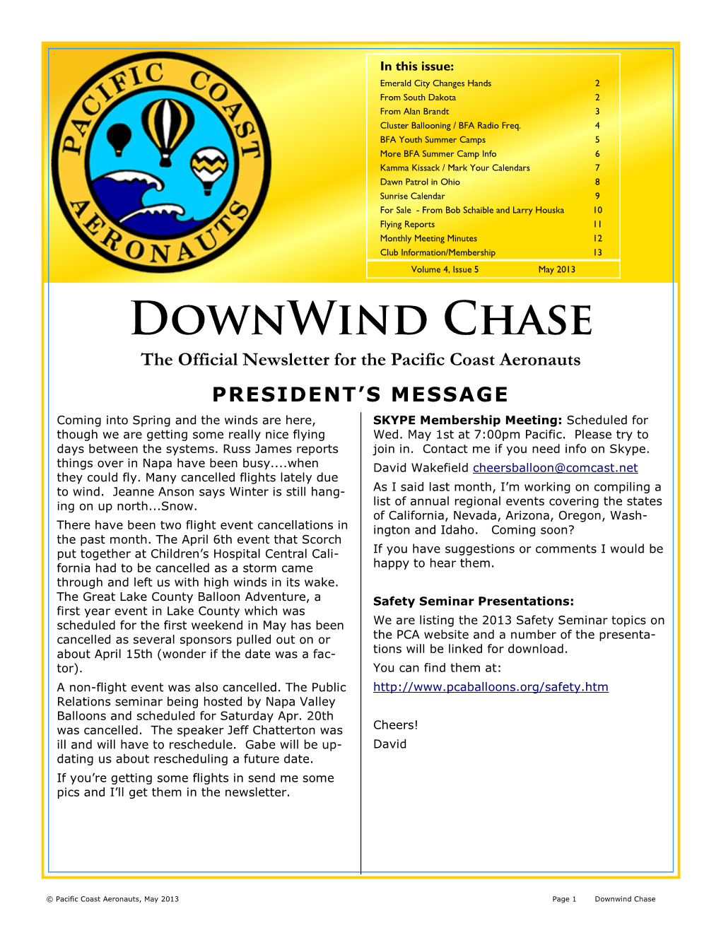 Newsletter Template May 2013