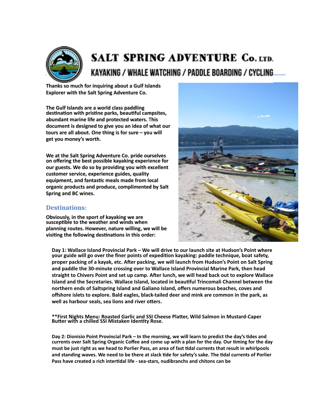 Gulf Islands Explorer 5 Days 2016