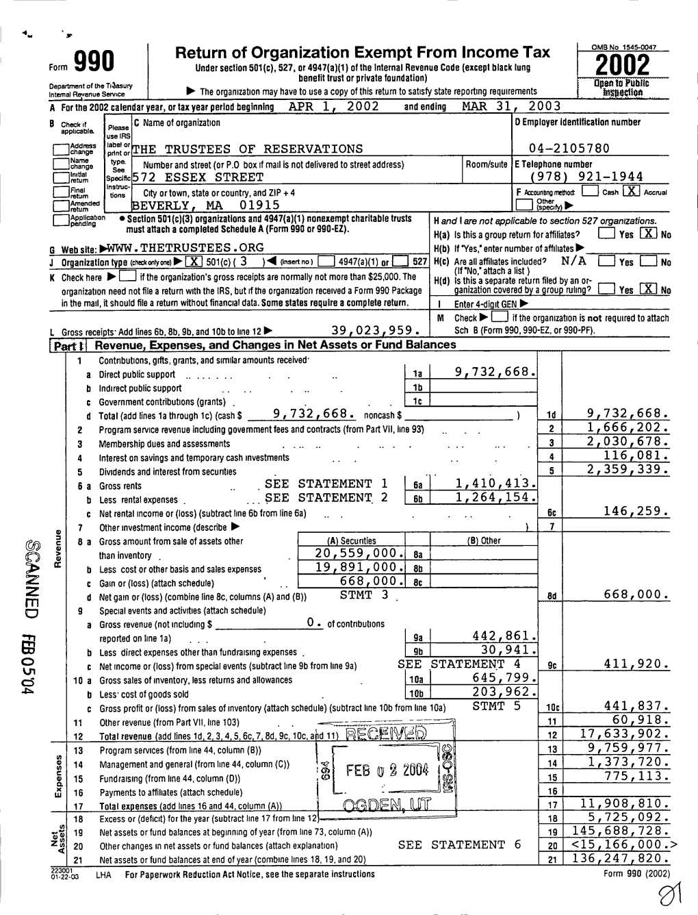 Return of Organization Exempt from Income