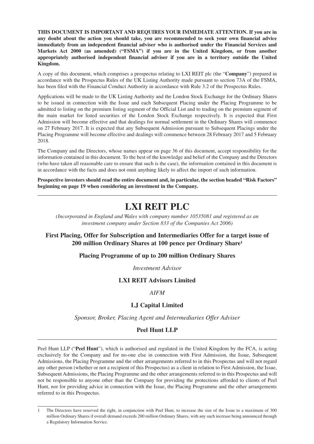 LXI REIT Plc Prospectus.Pdf