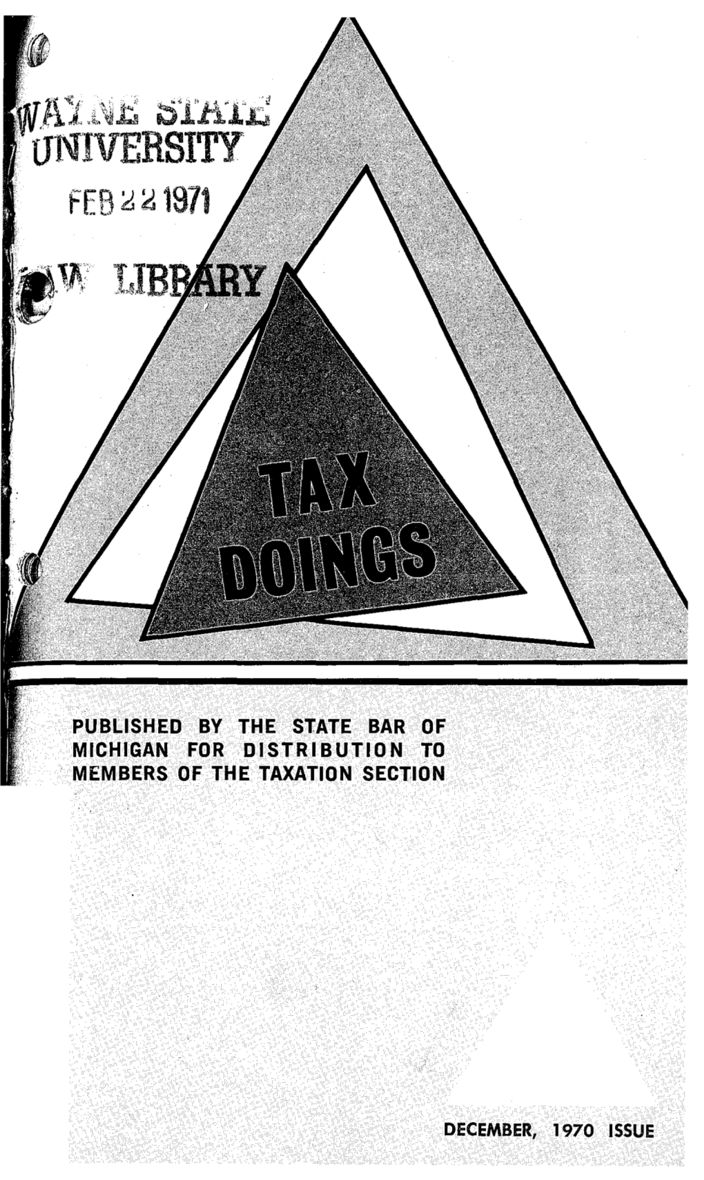 Taxation Section: Michigan Tax Lawyer December 1970