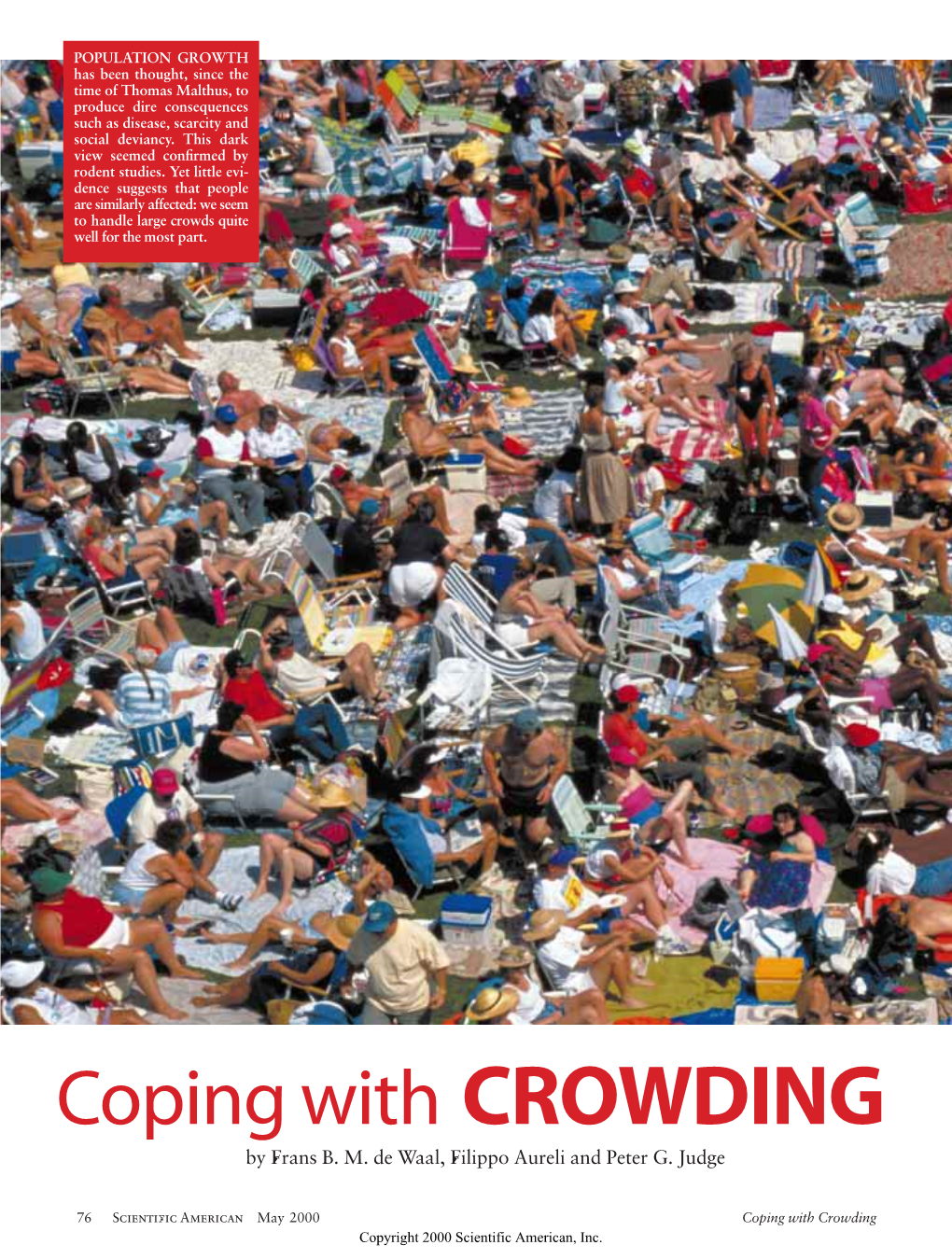 Coping with CROWDING by Frans B