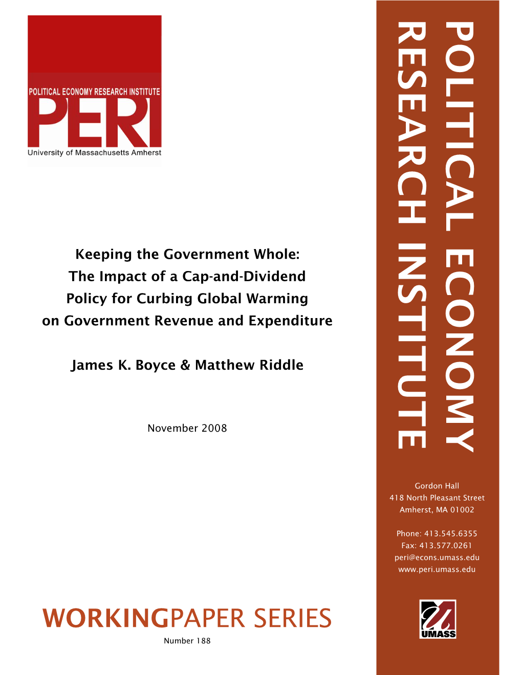 Keeping the Government Whole: the Impact of a Cap-And-Dividend
