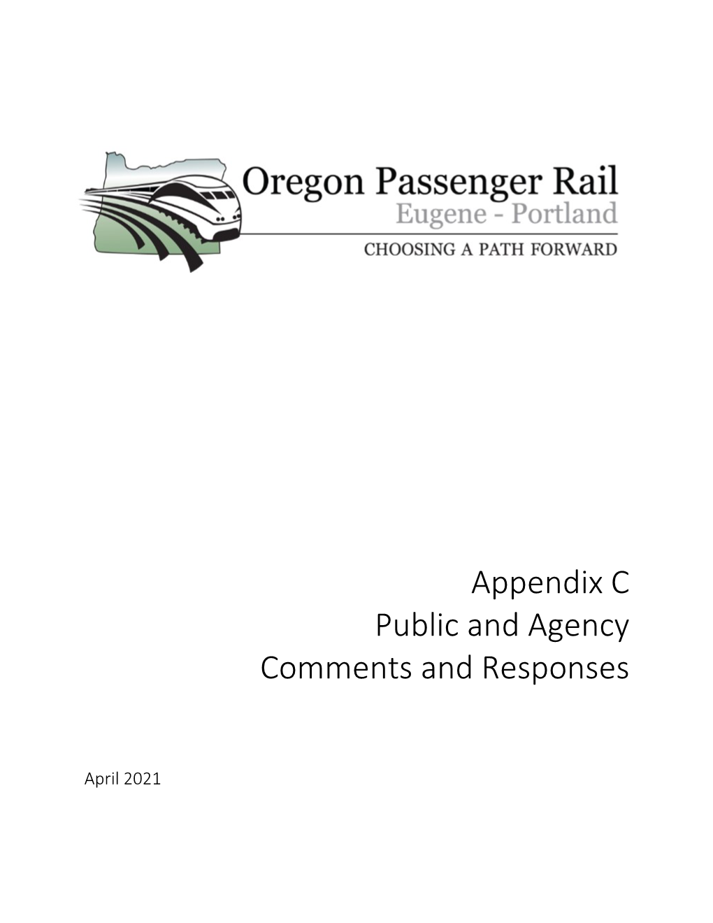 Oregon Passenger Rail Tier 1 Final Environmental Impact