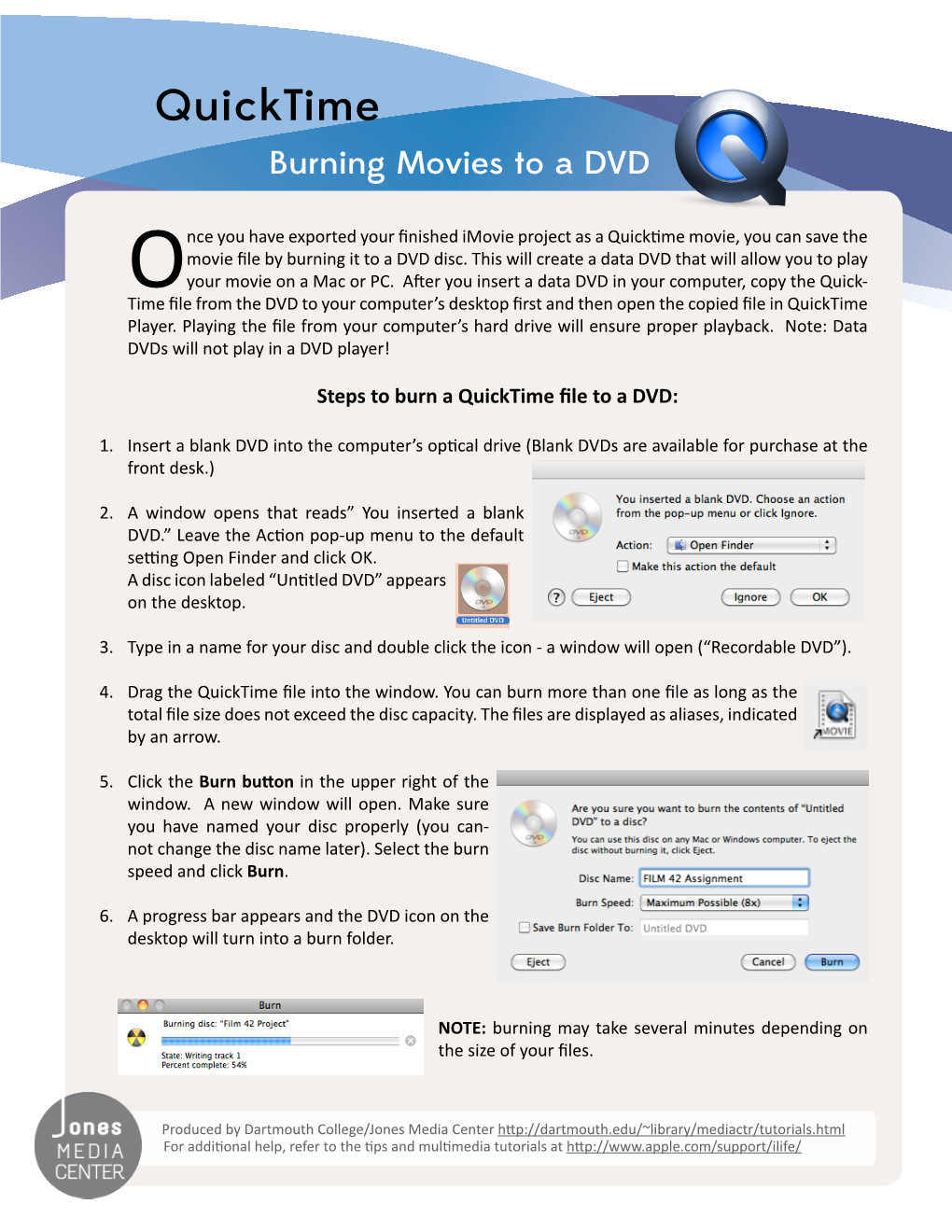 Once You Have Exported Your Finished Imovie Project As a Quicktime Movie