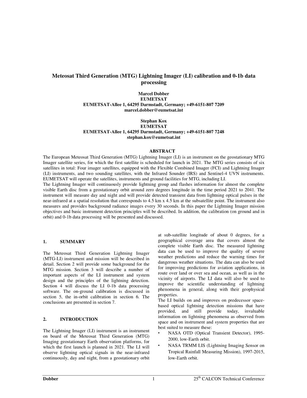 Meteosat Third Generation (MTG) Lightning Imager (LI) Calibration and 0-1B Data Processing