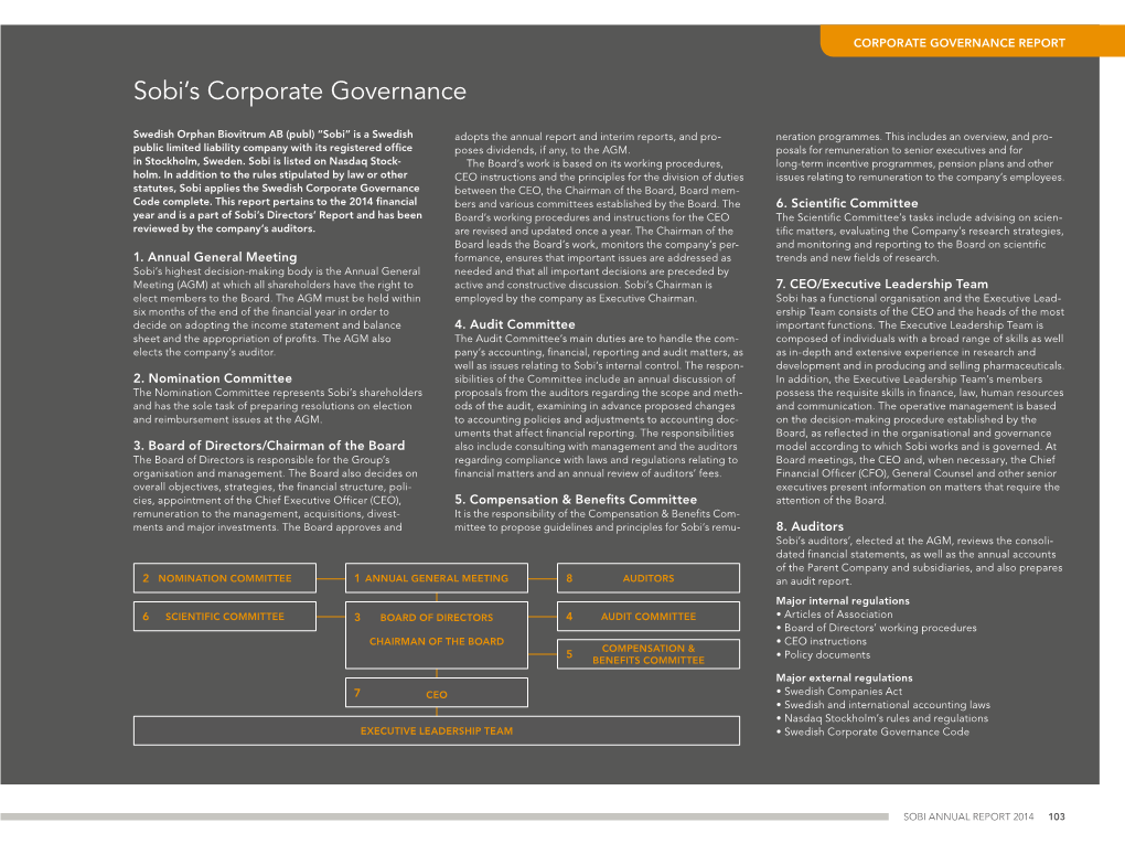 Corporate Governance Report 2014
