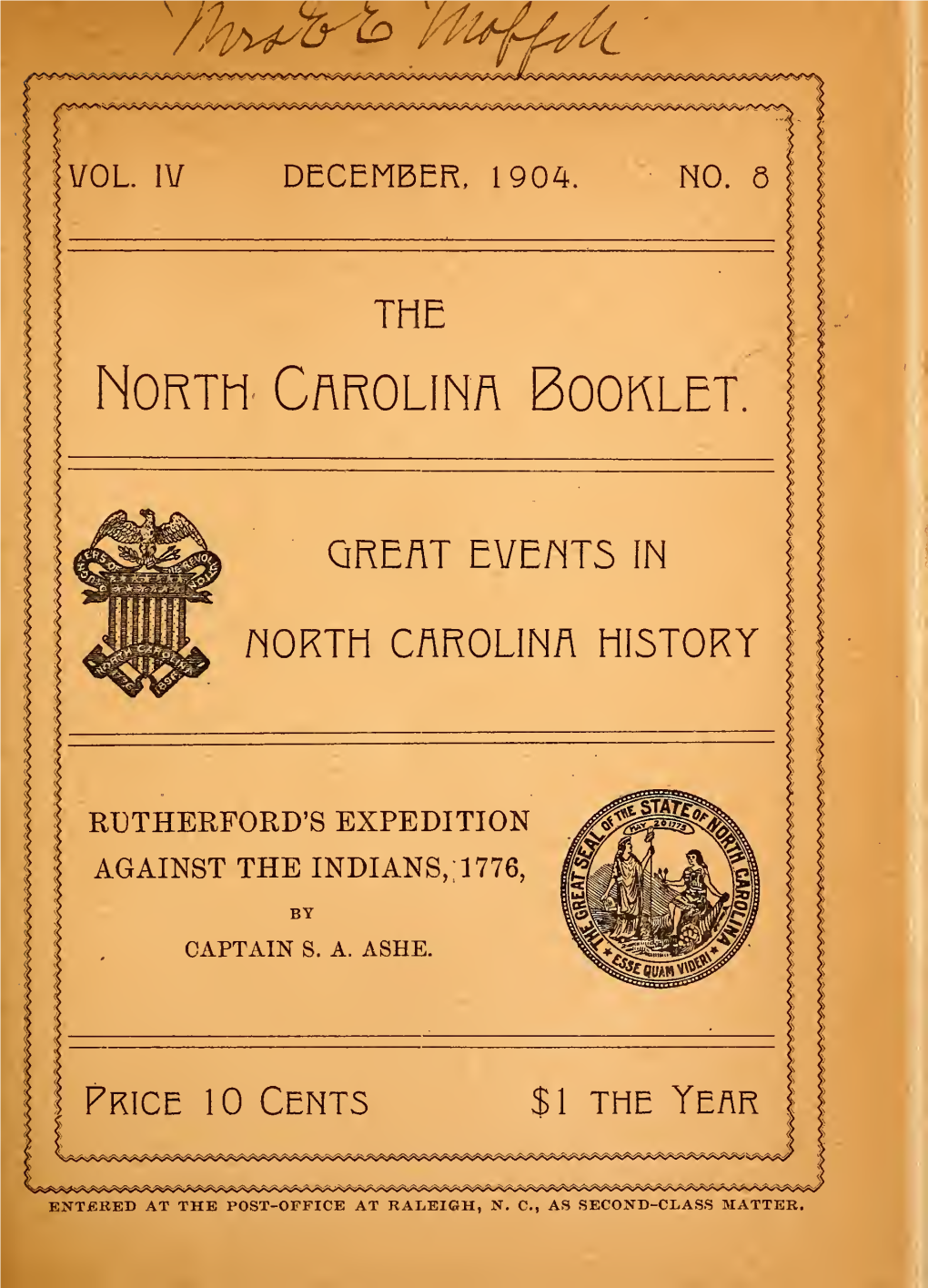 The North Carolina Booklet