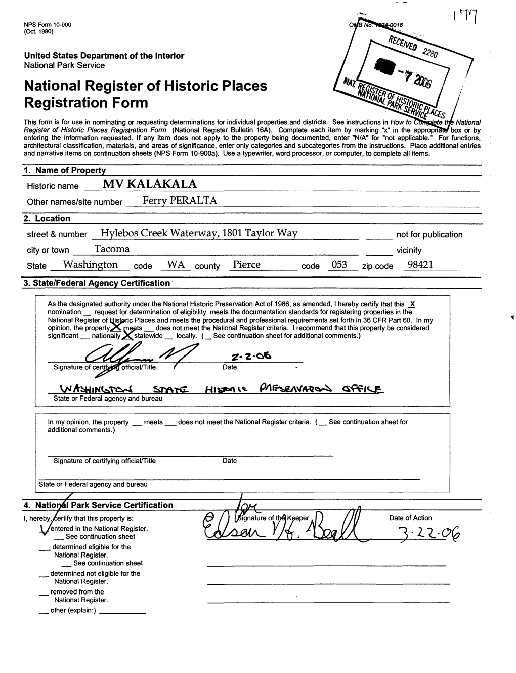 MV KALAKALA Other Names/Site Number Ferry PERALTA 2