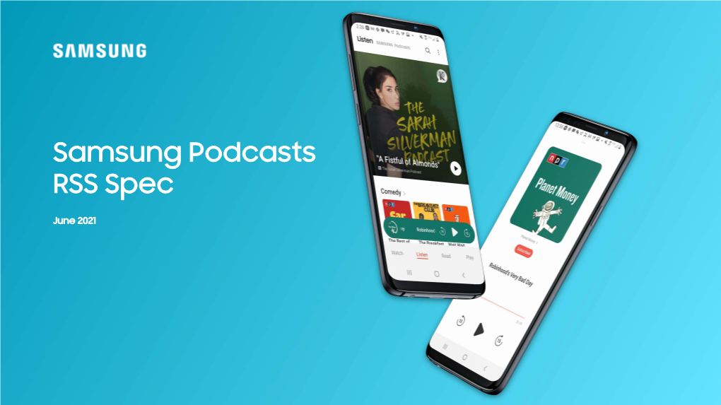 Samsung Podcasts RSS Spec 060921