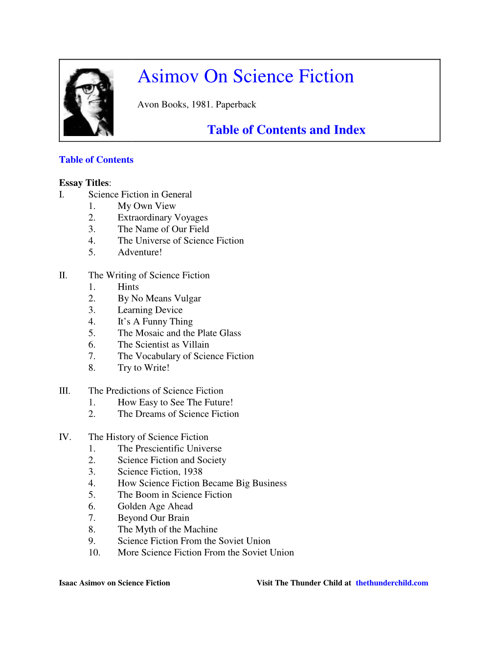 Asimov on Science Fiction