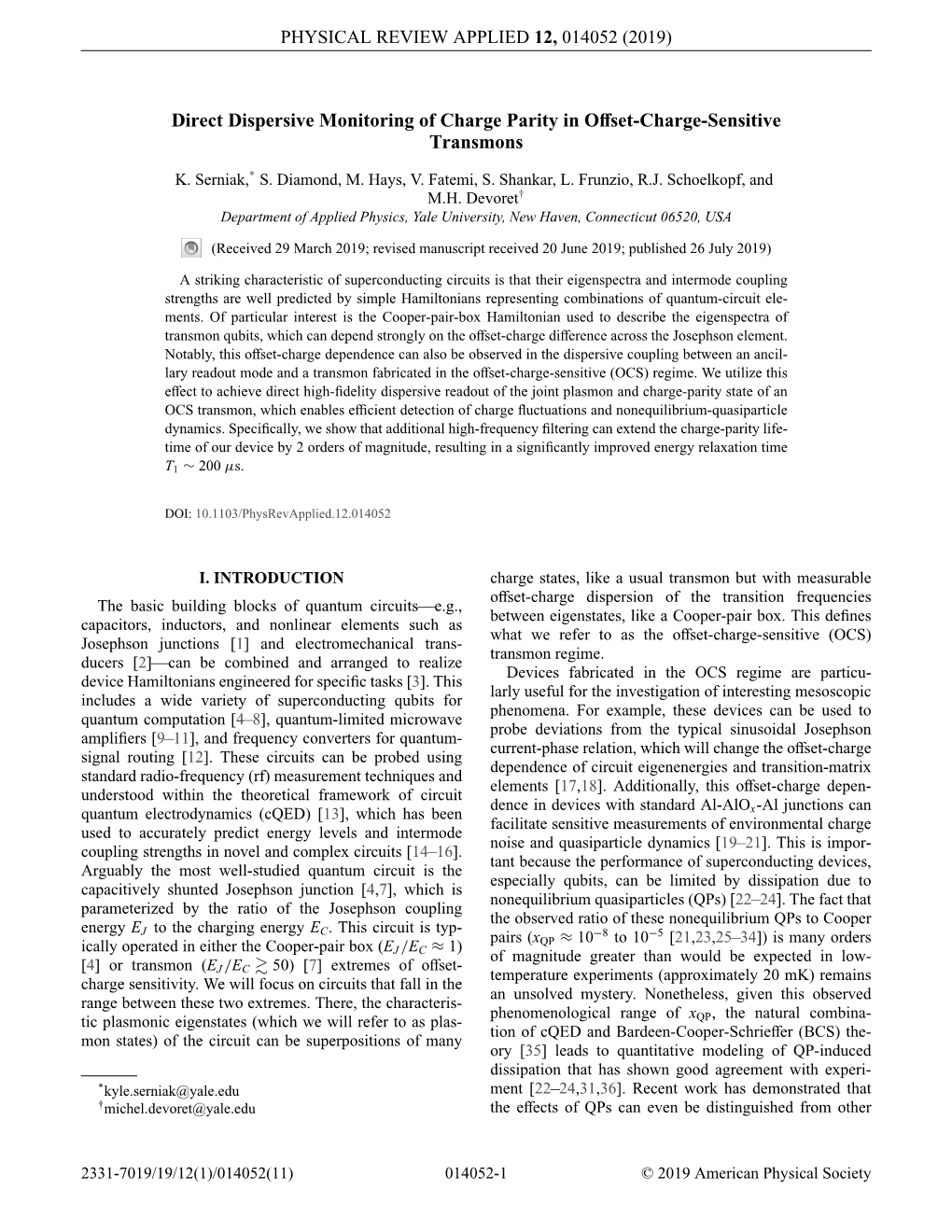 Direct Dispersive Monitoring of Charge Parity in Offset-Charge